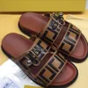 2024 New Designer Women Slipper Men Slides Leather Sandal Hook & Loop Casual Shoes Summer Sandals Ladies Flip Flops Beach Slippers