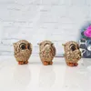 3 Uil Beeldjes Decor Zie Geen Kwaad Horen S Leuk Standbeeld Vervaardigd Dier Sculptuur Ornament voor Thuiskantoor T 240119