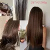 Clip con estremità spesse da 160G 200G in capelli umani con testa piena brasiliana diritta naturale Remy in parrucchino 10 pezzi set 240130