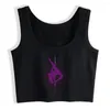 Women's Tanks Pole Dance Posture Design Sexy Slim Fit Crop Top Climb Dancer Fitness Workout Tank Tops Girl's Quality Dancing Sports Camisole