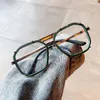 Sonnenbrillenrahmen Trendy Punk-Stil Rahmen für Damenbrillen Polygonform Blaues Licht blockierende Gläser Männer Mode Dekoratives Glas