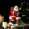 NORTHEUINS Weihnachtsmann-Statuen aus Kunstharz, handbemalt, dekorative Weihnachtspuppen, Miniaturfiguren für Weihnachtsgeschenke, 240130