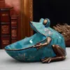 Home Decoration AccessoryDecorative Storage Box3D Kawaii Frog Animal Statue Interior Room DecorationCute Figurine Table Decor 240202