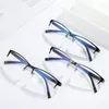 Zonnebril Heren Half Frame Klassieke Oogbescherming Zakelijke brillen Ultralichte bril Anti-blauw
