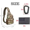 Mochila tática militar de peito, à prova d'água, mochila de ombro molle, alça única, com suporte para garrafa de água 240119