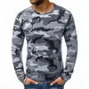 Camouflage Tshirt For Men Fashion Long Sleeve Tshirts Military Army Mens Clothing Camo Tops Tees Autumn Outdoor T Shirt 240201