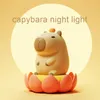 Veilleuses Capybara LED Light Lampe mignonne 800mAh Batterie Table de chevet de pépinière pour garçons filles enfants