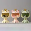 Lucky Cat Statue Sculpture Table Decoration Miniature Figurine Sundries Storage Box Modern Living Room Desk Home Decor Gift 240124