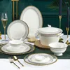 Dinnerware Sets Modern European Light Luxury Tableware Dining Bowls And Plates Combination Chopsticks As Gifts