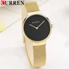 Curren Fashion Women مشاهدة أفضل العلامة التجارية Leady Lady Girl Wristwatch Gold Gold Stainnable Steel Bracelet الكلاسيكية الإناث Classy 9016 240202