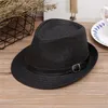 Berretti Uomo Donna Spiaggia Estate Cappello da sole a tesa larga Paglia Panama Cap Jazz Cowboy Fedora