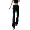 Женские брюки, черные готические брюки-карандаш с заклепками, высокая талия, облегающие темные готические брюки 2024, женская эстетичная одежда в стиле панк, винтажная уличная одежда