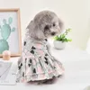 Cão vestuário vestidos de girassol para pequeno luxo rosa azul pet casamento terno princesa menina menino saia verão primavera gato acessórios pugs