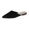 Pantofole donne estate scarpe punta di punta pantofle basse diapositive di lusso tacchi tacchi da tastiera cover 2024 designer designer maturi in gomma fabr