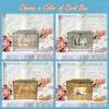 Party Supplies Wedding Card Box For Reception Glittery Wooden Boxes With Sign / Lock And String Light Gift