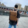 حقيبة ظهر عالية الجودة على ظهره لمحفظة Bagpack Leather Man Pu إلى Mochilas غير الرسمي للمراهقين المدرسيين الكبيرين في المراهقين الأولاد