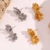 Boucles d'oreilles pendantes Vintage élégantes en forme de fleur de cerisier pour femmes, tendance, imperméables, bijoux et accessoires quotidiens, 2024