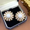 Stud Earrings Antique Alloy With Silver Needles High-end Enamel Drip Oil Wholesale Women's Fashion