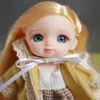 16CM Blue Eyes Bjd Doll Lolita Dress Bjd 13 Wspólne lalki Uśmiech się okrągłe zabawki Mała dziewczynka