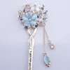 Hair Clips Fancy Colorful Flower Hollow Clip Accessories Women Fashion Rhinestone Hairpin Headwear Jewelry