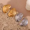 Серьги-гвоздики Cochlear Conch с геометрическим рисунком, гипоаллергенные ювелирные изделия из золота 18 карат, серебряного цвета, аксессуары из нержавеющей стали 316L