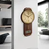 Wall Clocks Chinese Style Clock Living Room Light Luxury Solid Wood Fashion Creative Wind Mute Calendar