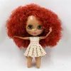 Icy DBS Blyth Doll 16 BJD Joint Body White Skin Matte ansikte Dark Shiny Curly Hair Afro Toy 30cm 240129