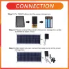 800L/H VATTEN PUMP 12V SOLAR PANEL POWER BANK SET Ultra-Quiet Submerible Water Pump Motory Fish Pond Garden Fountain Decoration