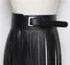 Street S Modelo Estilo Cinturón Europeo Americano Moda Borla Extra Larga Cintura Para Mujer Sello De Cintura Falda Cummerbunds De Cuero 240119