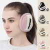 Berets quente lã earmuffs unisex envoltório ajustável macio peludo ao ar livre aquecedor de orelha dobrável inverno muffs para mulher