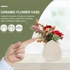 Vases Vase Nordic Ins Ceramic Plain Ornaments Flower Desktop Floral Arrangement Container White For Living Room