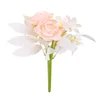 Bouquet de fleurs artificielles décoratives, décoration de fête, fleurs vibrantes réalistes pour Arrangement de mariage, entretien facile