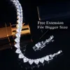 CWWZircons brillant 5A cubique zircone forme de coeur glacé Bling CZ Tennis collier pour femmes mode Hip Hop fête bijoux CP082 240125