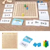 Jeu de société en bois de Multiplication Montessori, jouets éducatifs d'apprentissage pour enfants, 99 tables d'addition de mathématiques, aides pédagogiques y240124