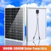 1000W-3000W Solarpanel-Kits 18V Hocheffiziente tragbare Powerbank Flexibles Aufladen von Solarzellen im Freien für Zuhause/Camping