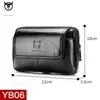 Bullcaptain oryginalne skórzane mężczyźni modne paczka talii vintage Travel Sport Pass Bags do męskiego portfela sprzęgła telefonicznego JYB072 240126