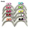 10 PcsLot 85 CM Semicircle Silver Tone Lace Flat Bead Metal Purse Frame Kiss Clasp Bag Accessories 240202