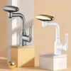 Bathroom Sink Faucets 4 Modes 360° Rotation Multi Functional Waterfall Basin Faucet Multi-Layer Filtration Cold Water Wash Tap For