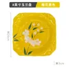 Plates Japanese Ceramic Household Baked Rice Hand Painted High Aesthetic Fruit Serving Plate Square Meal Deep Melon Seed