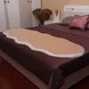 Peluş yumuşak koyun derisi yatak odası halı takliti yün ped uzun saç başucu mat kanepe yastık beyaz kilim kırmızı oturma odası kürk halı 240123