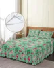 Bed Skirt Delicious Strawberry Cake Green Elastic Fitted Bedspread With Pillowcases Mattress Cover Bedding Set Sheet