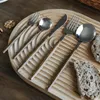 Set di stoviglie El Home Use Acciaio inossidabile Portoghese Occidentale Stoviglie Coltello da bistecca creativo retrò semplice con venature del legno all'ingrosso della fabbrica