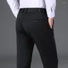 Pantaloni da uomo 2024 Fibra di bambù di alta qualità Casual Stile classico Business Moda Pantaloni in cotone elasticizzato Abbigliamento maschile di marca