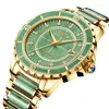 Montres-bracelets Top Emerald Jade Automatique Montres mécaniques pour hommes Saphir Spirale Mains lumineuses Calendrier Suisse Marque Horloge