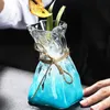 Creative Pleating Cocktail Glasses for Bar Glassware Wine Glass Restaurant Juice Coffee Cup Vase Ornaments 240127