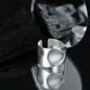 Barbatanas estilo coreano mulher simples s925 prata esterlina irregular anel côncavo abertura fosca largo índice manguito anéis de dedo para homens 240125
