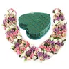 Decorative Flowers Wedding Garland Heart Shaped Floral Foam Plant Artificial Arrangements