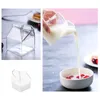 Verres à vin 350 ml Mini bouteille de lait transparente Carton récipient en verre Style japonais boîte carrée vaisselle petit déjeuner tasse maison Table déco