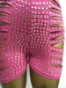Scenkläder sexiga ihåliga hål shorts bh set bikini outfits bar nattklubb dj dansare kvinnor födelsedag firar festdräkt