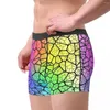 Sous-vêtements d'eau peu profonde Sous-vêtements Rainbow Glow Imprimer Hommes Impression Classique Boxer Shorts Brief Plus Taille 2XL